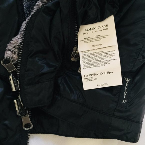 Armani Jeans- Polyamide & Faux Fur jacket hooded - Picture 2 of 8